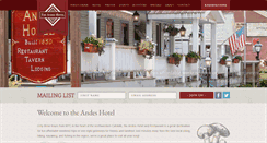 Desktop Screenshot of andeshotel.com